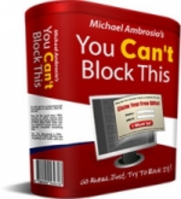 Product picture You Cant Block This - Popup Software With Master RR