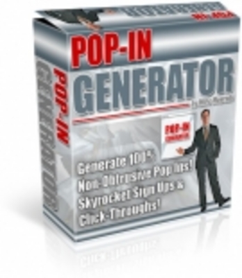 Product picture Pop-In Generator With Master Resell Rights