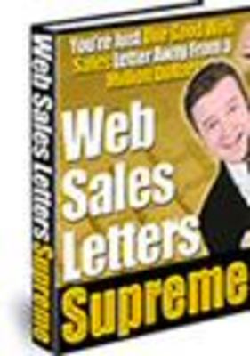 Product picture  Web Sales Letters Supreme With Master Resalel Rights